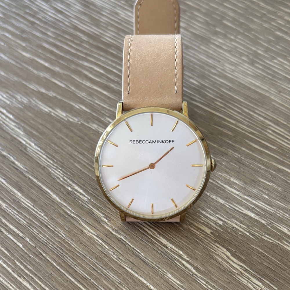 Rebecca Minkoff Gold and Tan Women's Watch